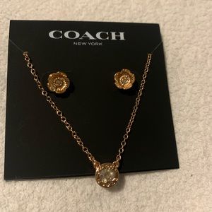 Coach earrings and necklace set